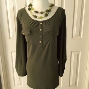 Olive Green 2X Top NWT
